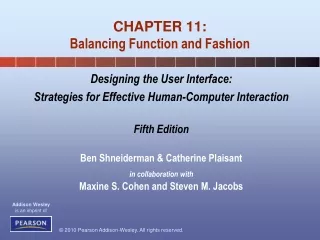 CHAPTER 11: Balancing Function and Fashion