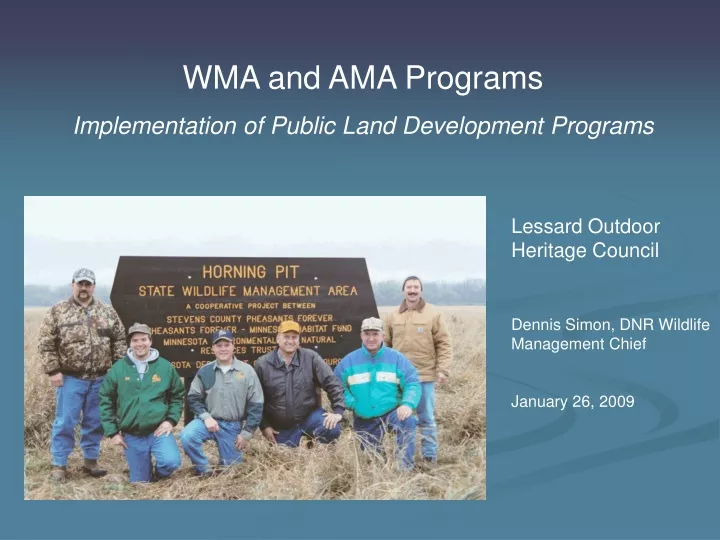 wma and ama programs implementation of public