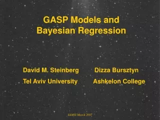 GASP Models and Bayesian Regression