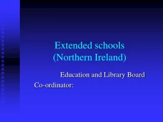 Extended schools  (Northern Ireland)