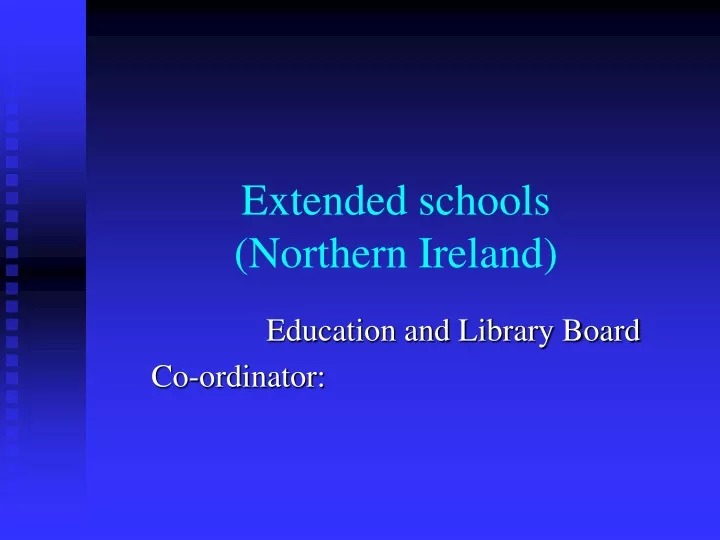 extended schools northern ireland