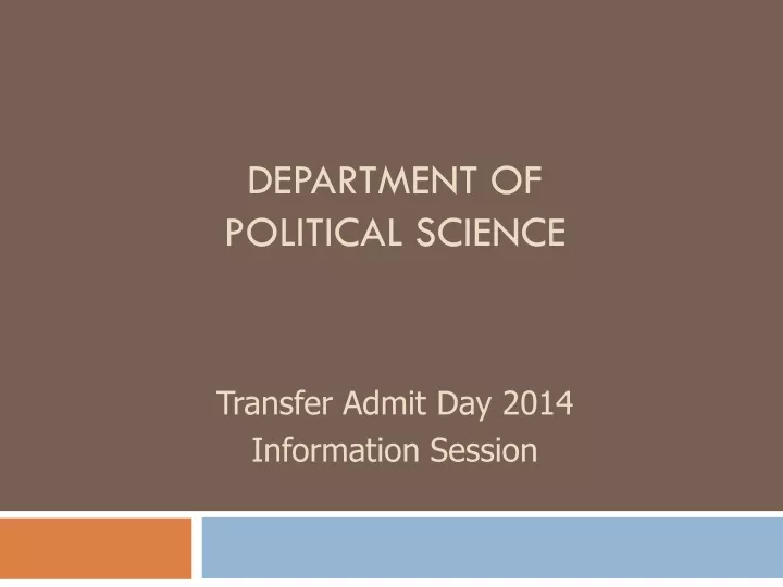department of political science