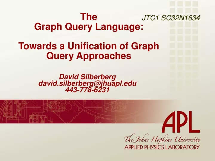 the graph query language towards a unification of graph query approaches