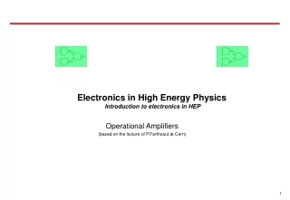 Electronics in High Energy Physics  Introduction to electronics in HEP