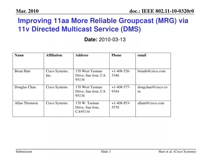 improving 11aa more reliable groupcast mrg via 11v directed multicast service dms