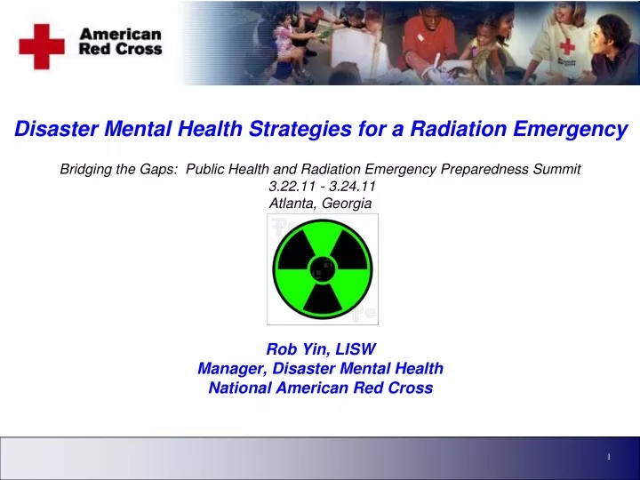 disaster mental health strategies for a radiation