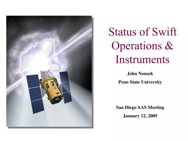 status of swift operations instruments