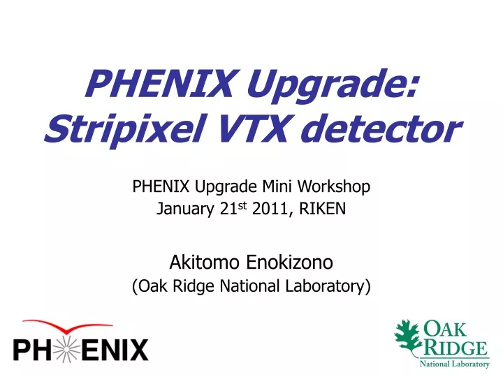 phenix upgrade stripixel vtx detector