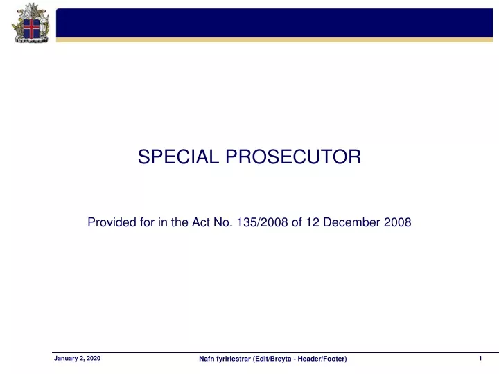 special prosecutor