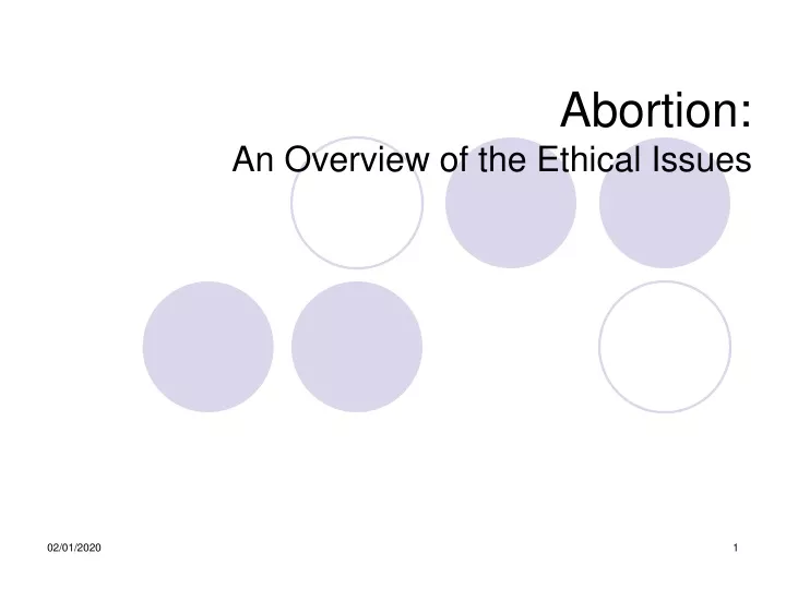 abortion an overview of the ethical issues