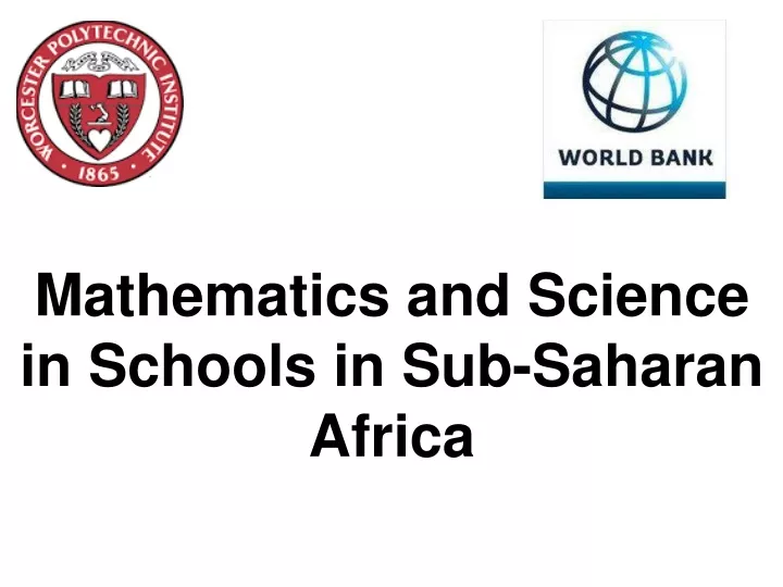 mathematics and science in schools in sub saharan