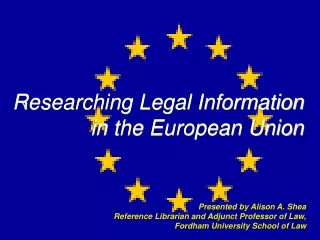 Researching Legal Information in the European Union