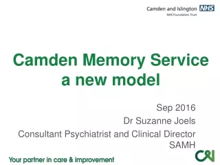 Camden Memory Service  a new model