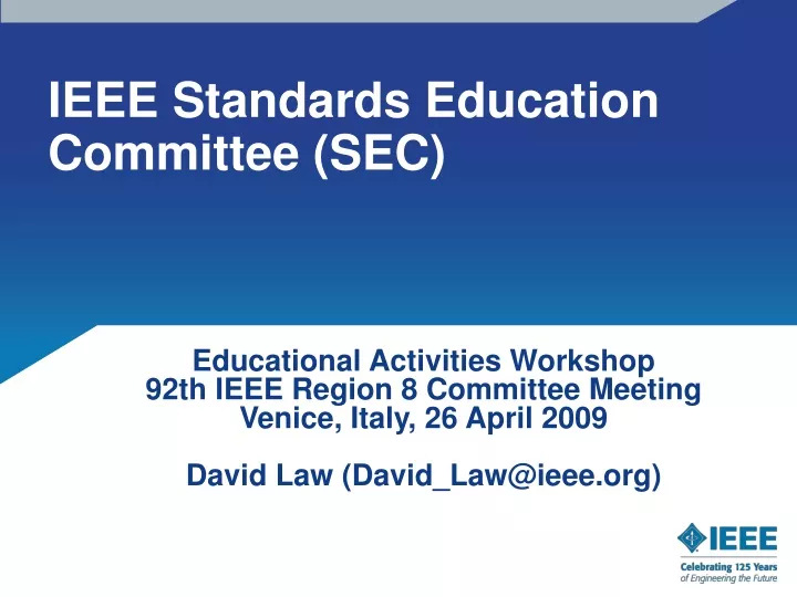 ieee standards education committee sec