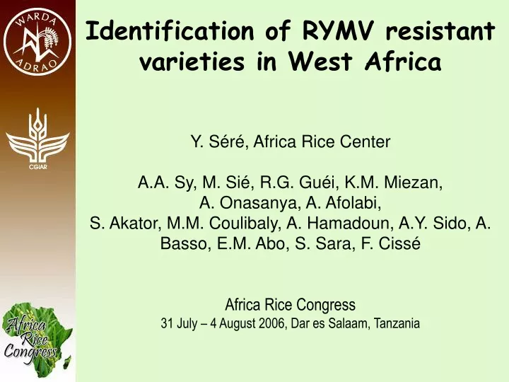 identification of rymv resistant varieties