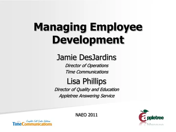 managing employee development