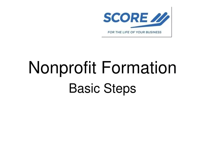 nonprofit formation