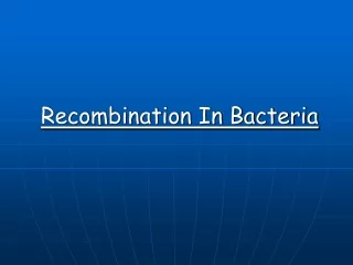 Recombination In Bacteria