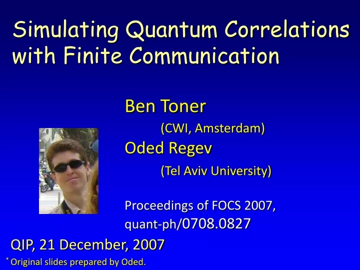 simulating quantum correlations with finite
