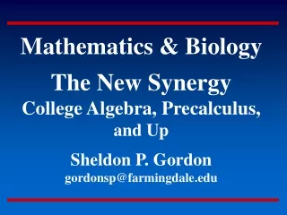 The Mathematics Curriculum