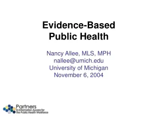 Evidence-Based  Public Health