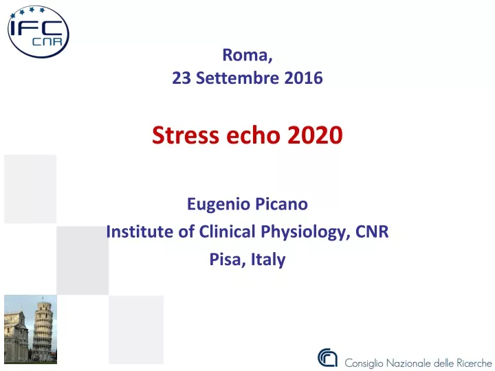 eugenio picano institute of clinical physiology cnr pisa italy