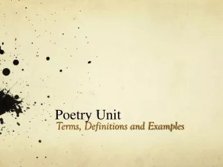 Poetry Unit