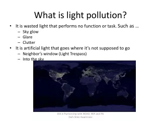 What is light pollution?