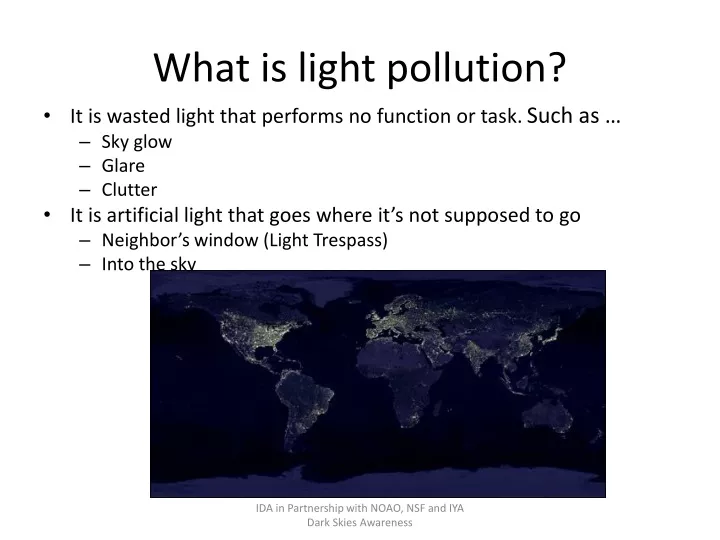 what is light pollution