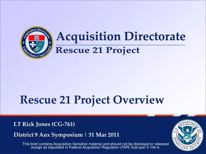 rescue 21 project overview