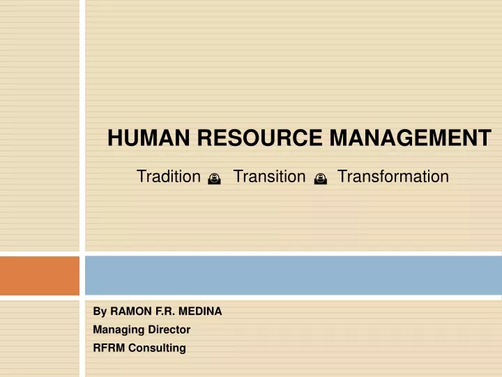 human resource management tradition transition