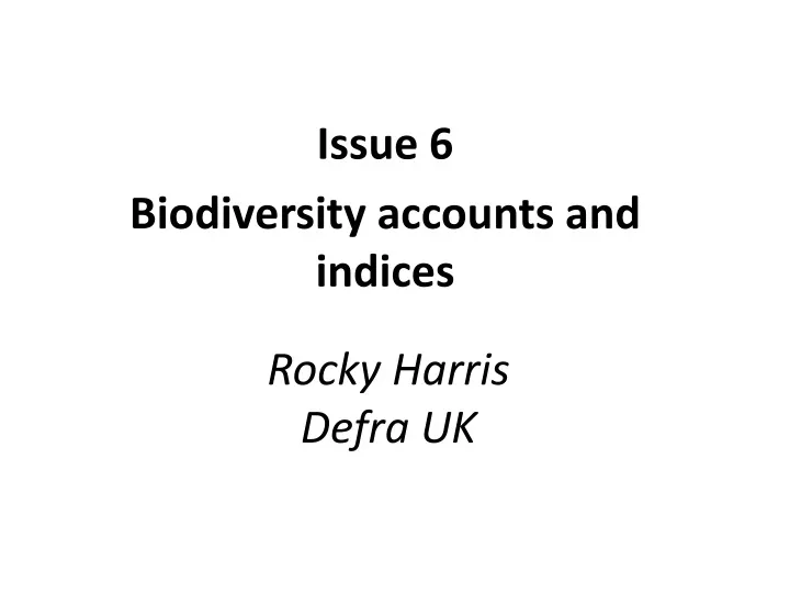 rocky harris defra uk