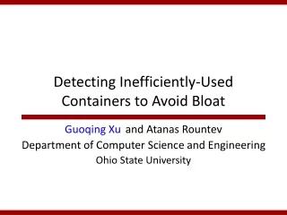 Detecting Inefficiently-Used Containers to Avoid Bloat
