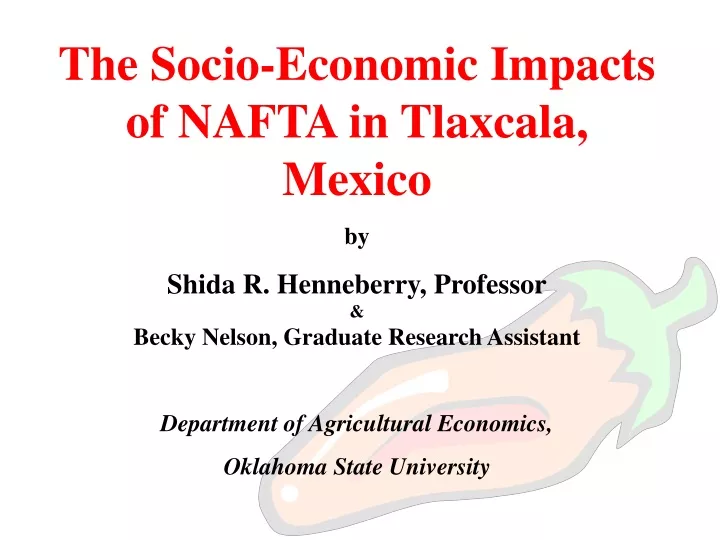 the socio economic impacts of nafta in tlaxcala