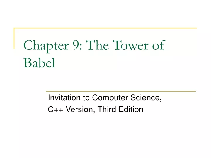 chapter 9 the tower of babel