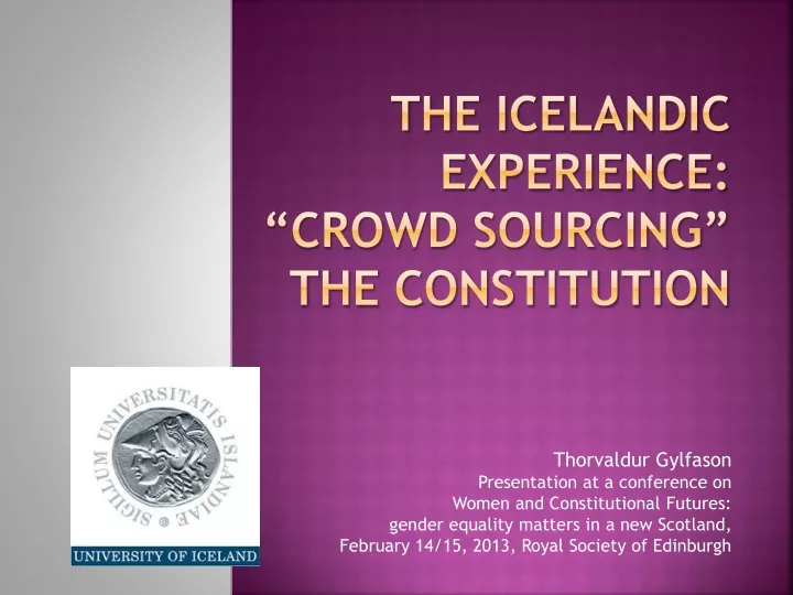 the icelandic experience crowd sourcing the constitution