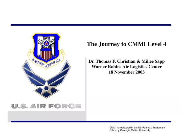 the journey to cmmi level 4 dr thomas f christian