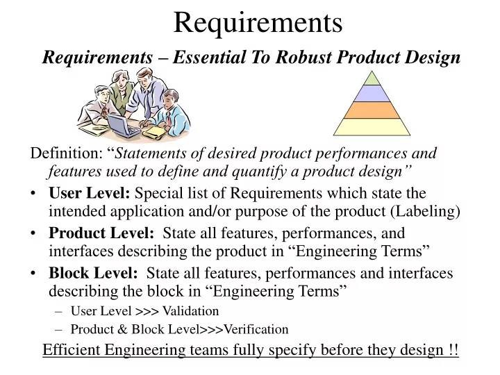 requirements essential to robust product design