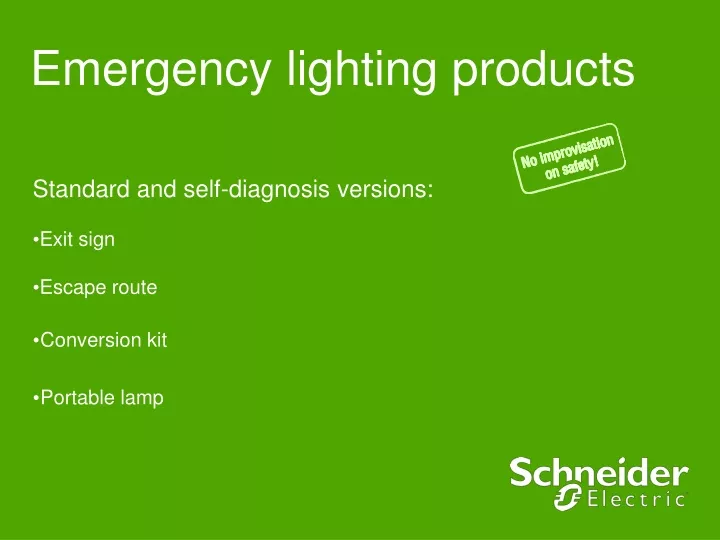 emergency lighting products