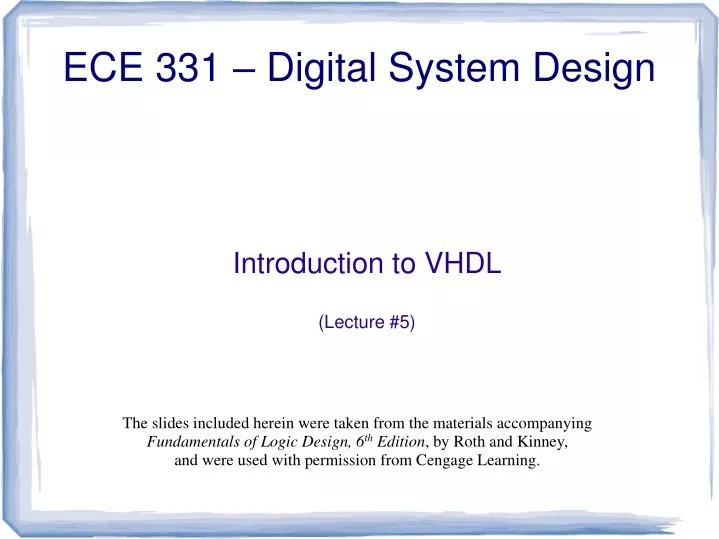 introduction to vhdl lecture 5