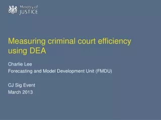 Measuring criminal court efficiency using DEA