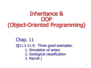 Inheritance &amp;  OOP  (Object-Oriented Programming)