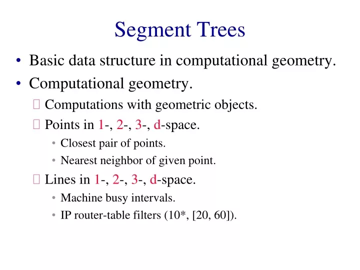 segment trees