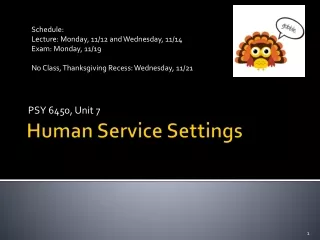 Human Service Settings