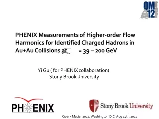 Yi Gu  (for PHENIX Collaboration ) Nuclear Chemistry Group      SUNY Stony Brook