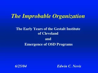 The Improbable Organization