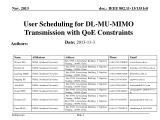 User Scheduling for DL-MU-MIMO Transmission with QoE Constraints