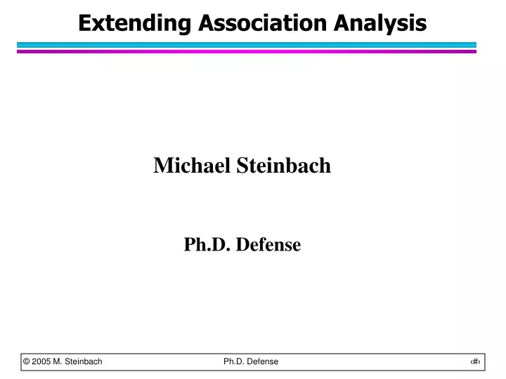 extending association analysis