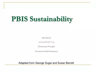 PBIS Sustainability
