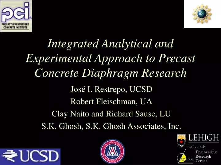 integrated analytical and experimental approach to precast concrete diaphragm research